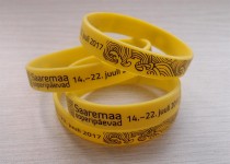 Ühevärvilise trükiga silikoonkäepaelad